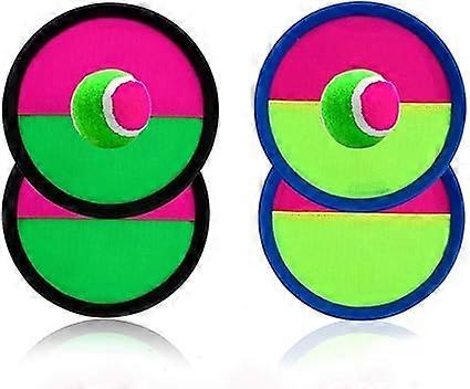 2 Set Ball Toy Paddle Catch and Toss Game Set Handheld Stick 7" Disc for Ch
