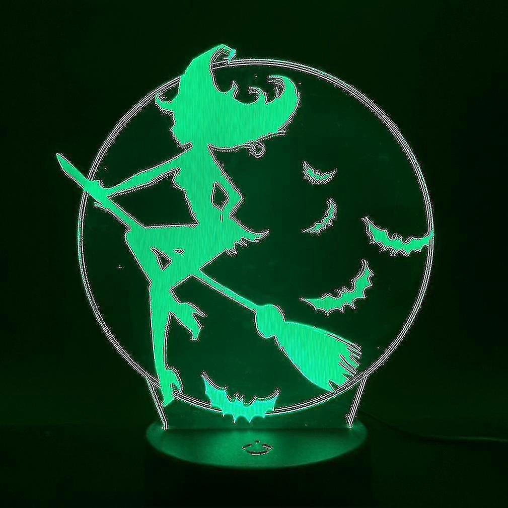 Magic Witch 3d Led Night Light Bedroom Table Lamp Color Changing