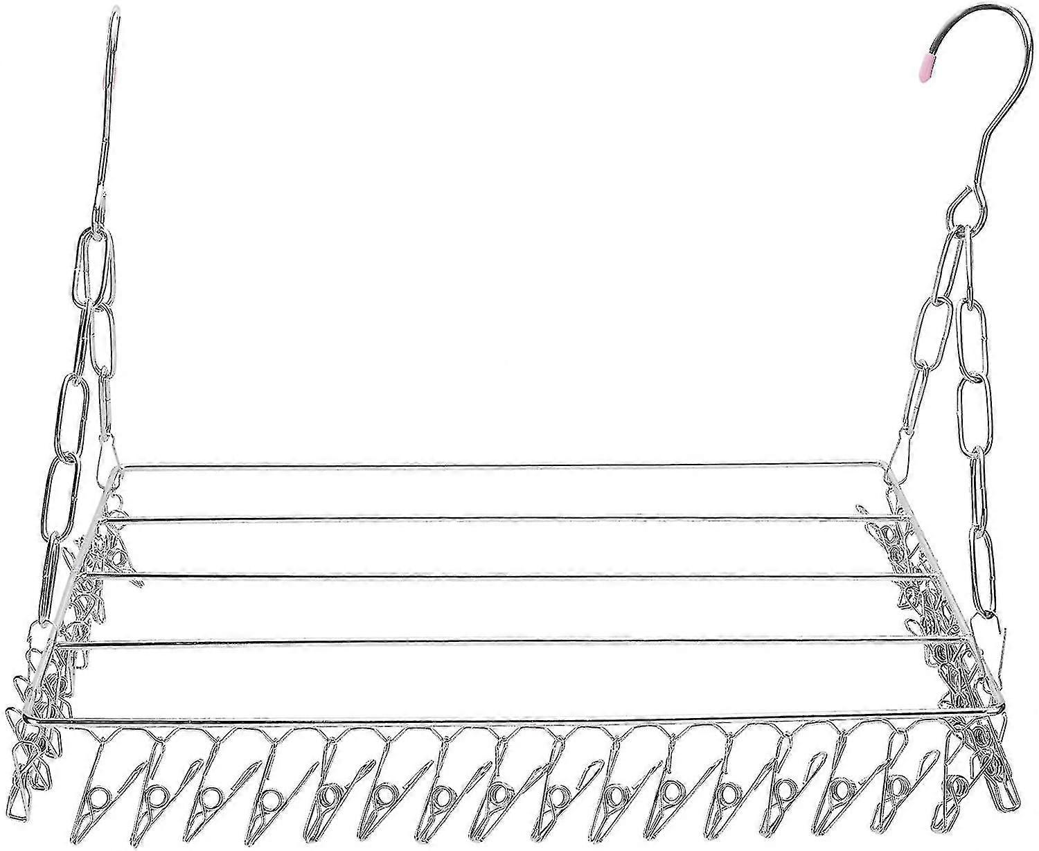 Sock Drying Rack, Stainless Steel Drying Rack With 36 Wind Clips