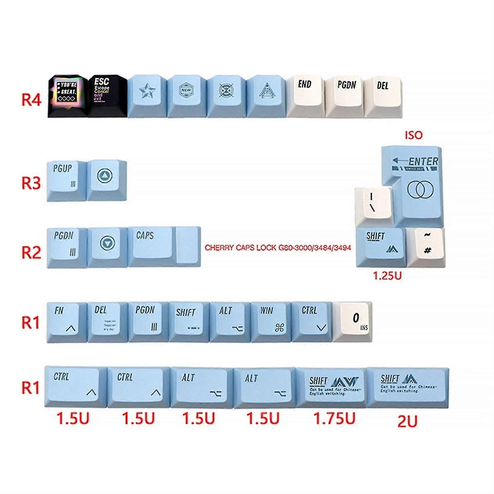 137 Keys Pbt Keycaps Mx Crossing Programmer Keycaps Set With Key Fetcher For Cherry Mx Switches /gk