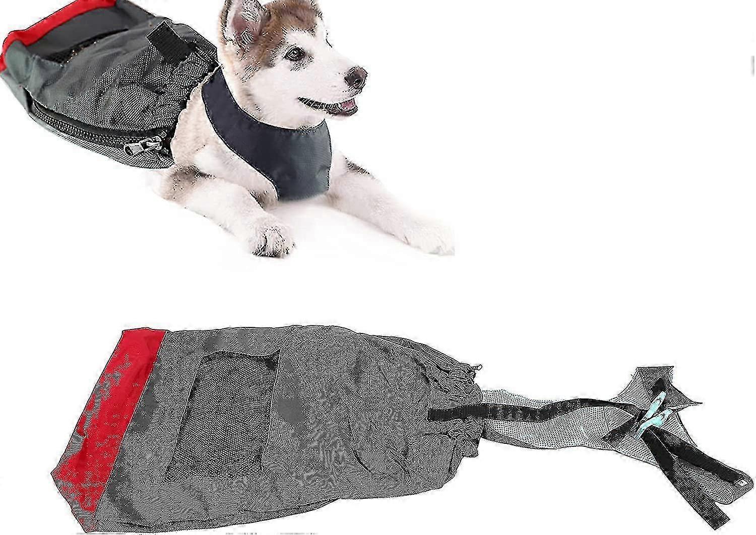 Sac de traînée pour animaux paralysés, sac de traînée Oxford Cloth résistant à l’usure pour chat de chien handicapé, sac de transport de récupération aide à protéger la poitrine et les membres de l’animal