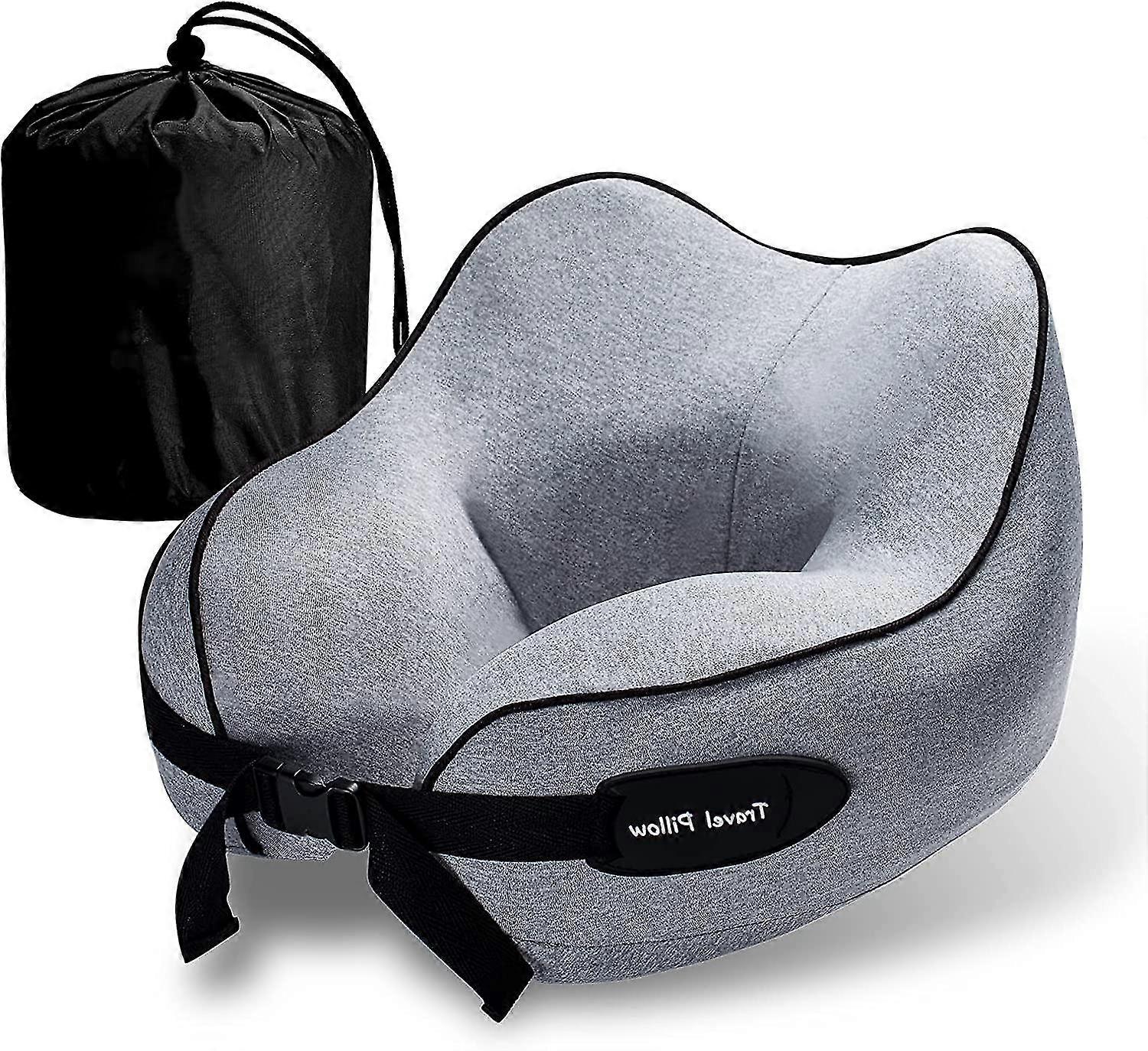 Travel Pillow For Airplanes, Cushy And Comfy Memory Foam Neck Pillow For Travelling Sleeping, Head Support And Neck Rest