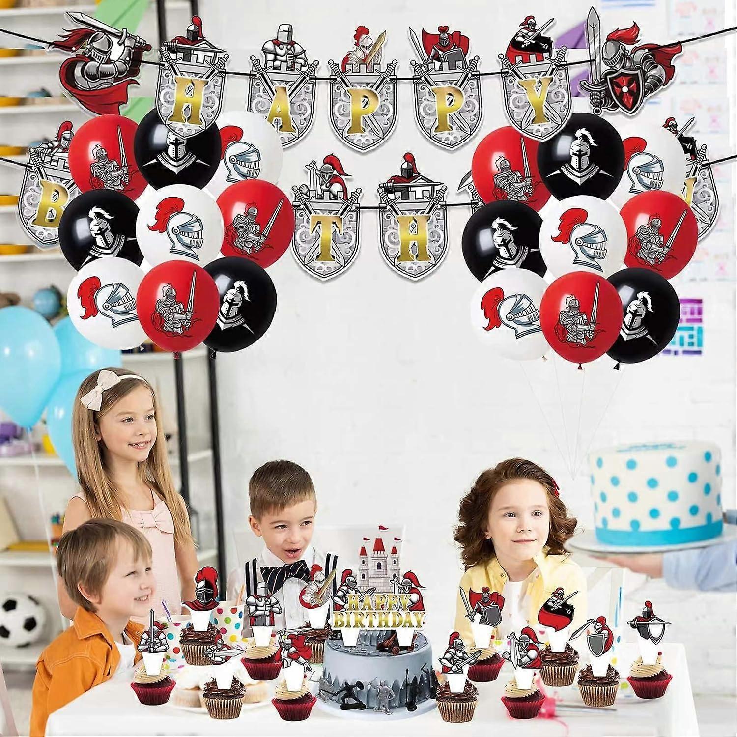 Medieval Birthday Honeycomb Centerpieces - 9 Pack Double-Sided Table Toppers With Knights, Castles & Crowns - View #9