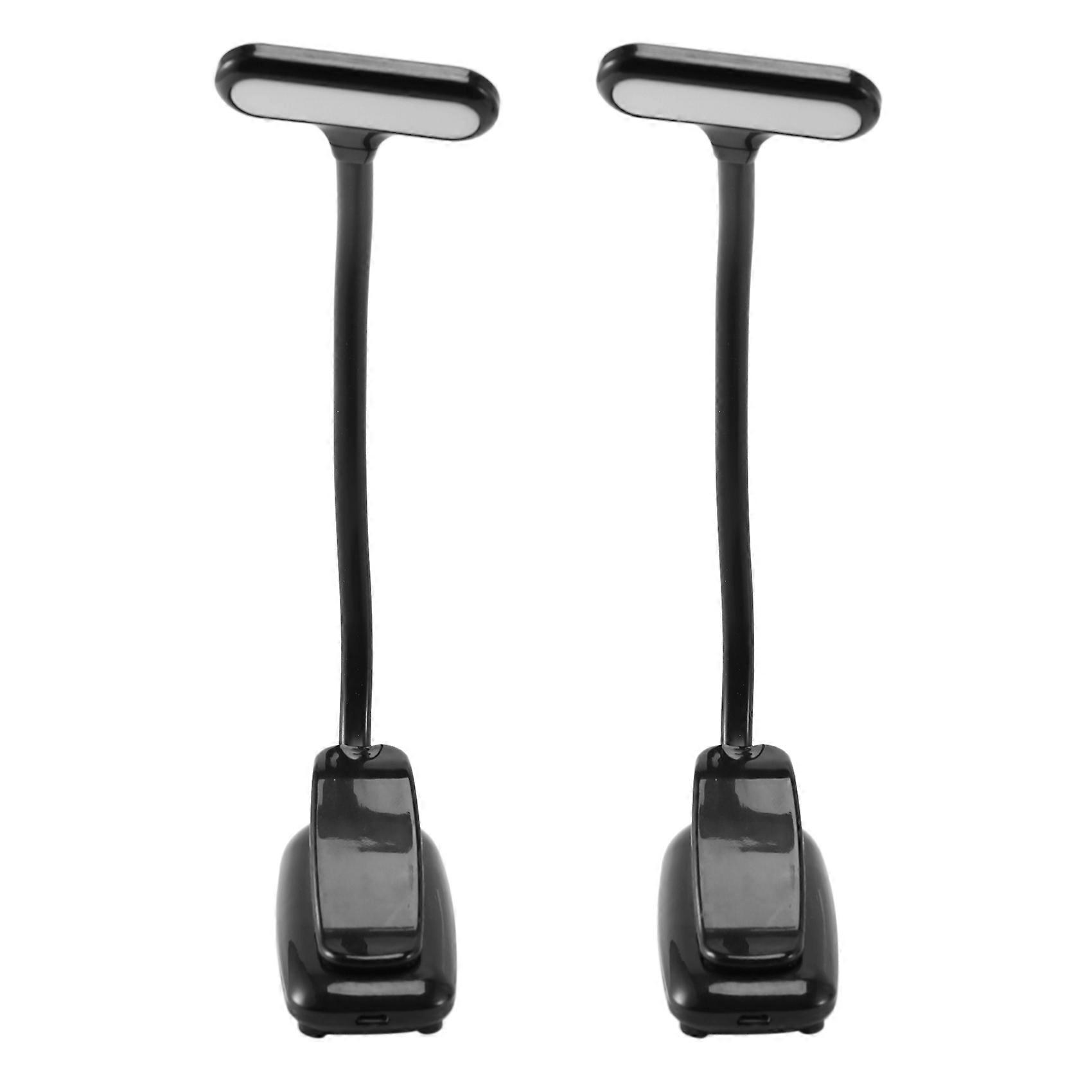 2X LED Book Lights, Rechargeable Clip on Light, 3 Lighting Modes, 9 LEDs, Eye Protection Reading La