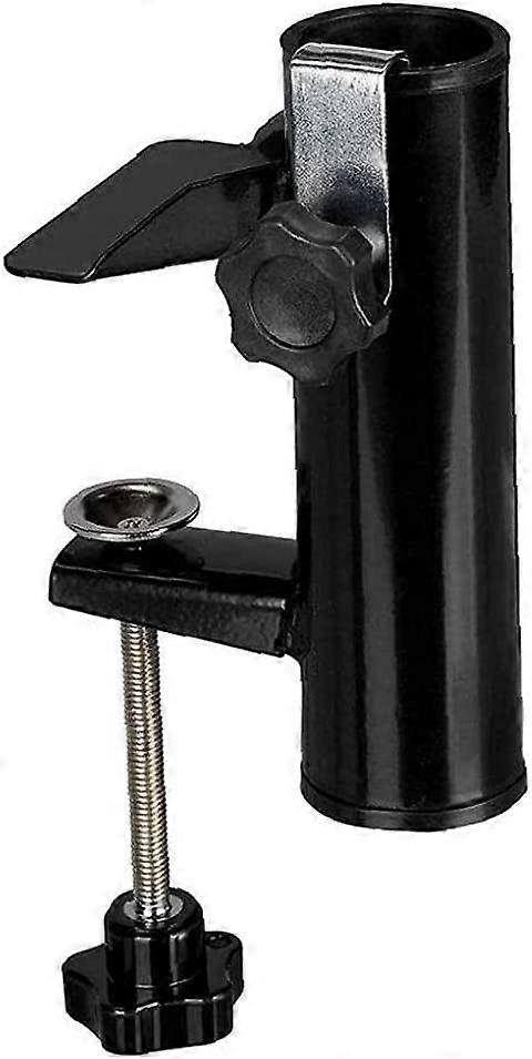 Ομπρέλα κάτοχος φορητό μπαλκόνι ομπρέλα στάση σταθερή κλιπ αξεσουάρ μαύρο έπιπλα κήπου (μαύρο) (1pc