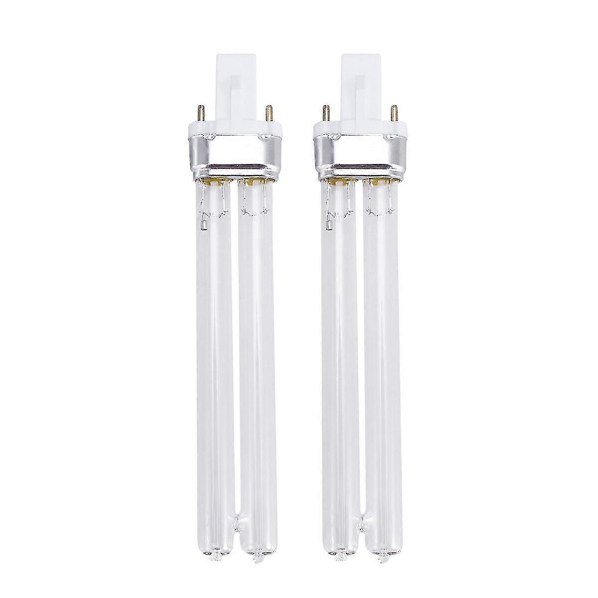 2 יחידות 11W חיטוי UV אולטרה סגול מנורות אור עיקור UV נורות למיכל דגים מעקר (בסיס מנורת G23)