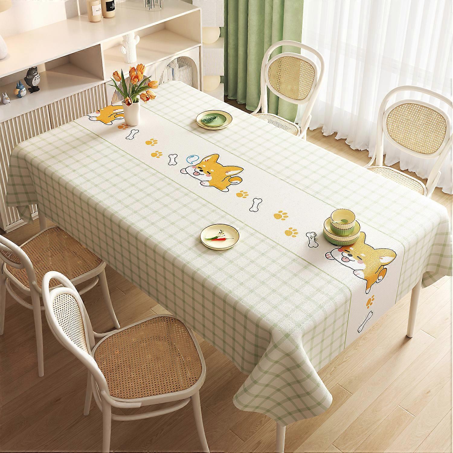 Vattentät Liten fräschör PVC Bordsduk Avtorkningsbar Bordsöverdrag Rektangulär, Sommar Skydd Torka Rent Duk Oljeduk Utomhus Inomhus Duk
