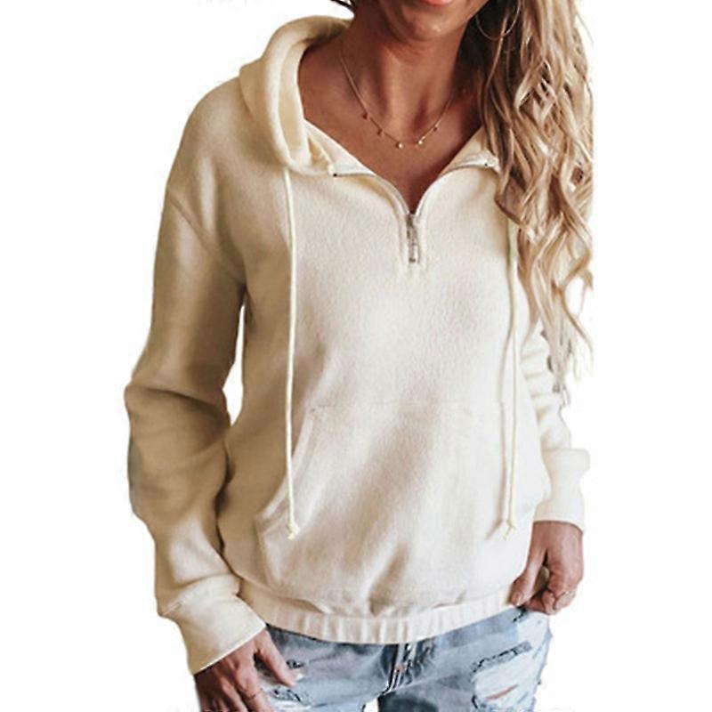 Women's Long Sleeve Hoodie Pullover Sweatshirt Patchwork Jumper
