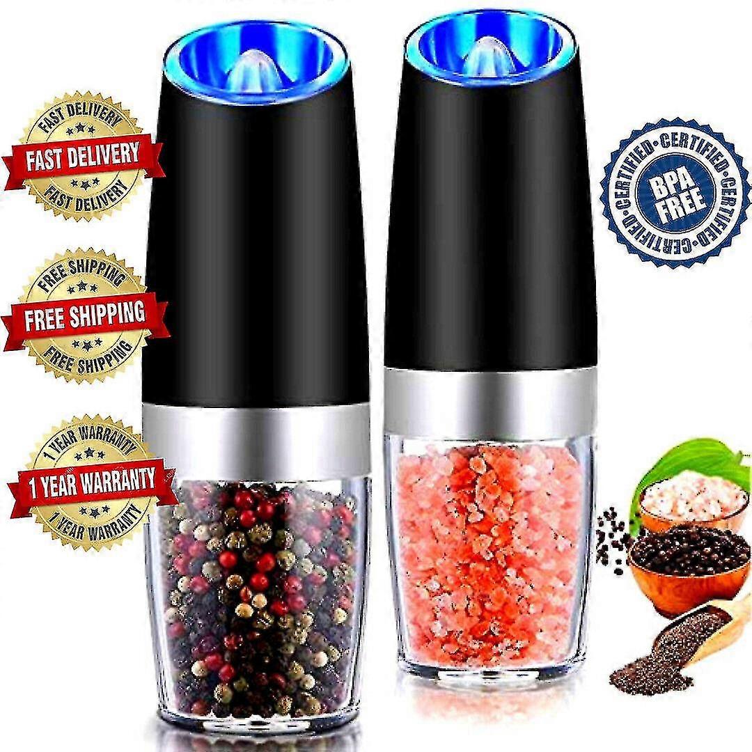 Electric Automatic Gravity Induction Salt And Pepper Grinder Stainless Steel
