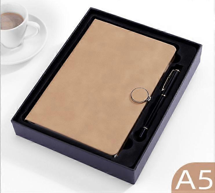 KXJ-Notebook A5 Leather Notebook Journal,Business Notebook/tepad,260 Thick Pages @-3