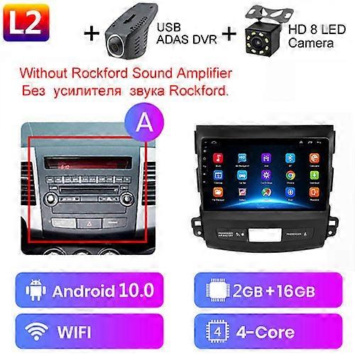 2 Din Android 10 Autoradio Lettore Multimediale Per Mitsubishi Outlander 2006-2011 Peugeot 4007 Citroen C-Crosser Carplay Gps