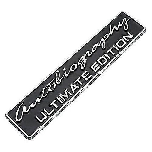 Svart / krom Range Rover Autobiography Ultimate Edition Rear Boot Badge Emblem