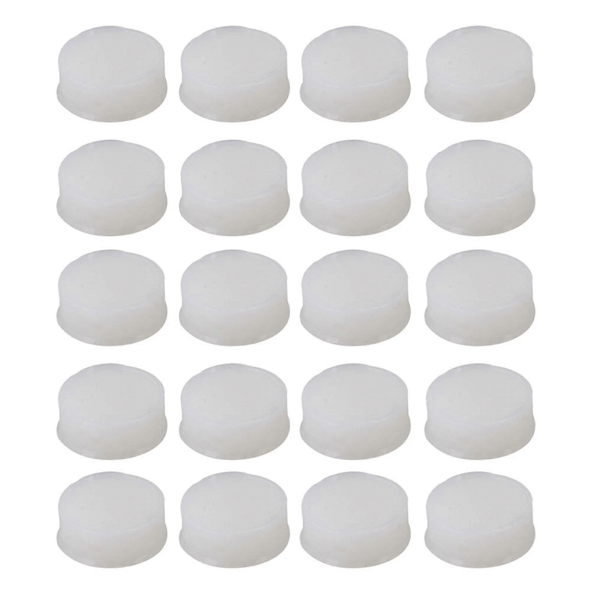 20pcs Solid Professional Silicone Plugs For Open Flute White 7.5x2.6mm