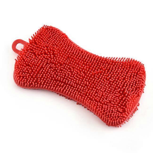 Silicone dishwashing brush Red