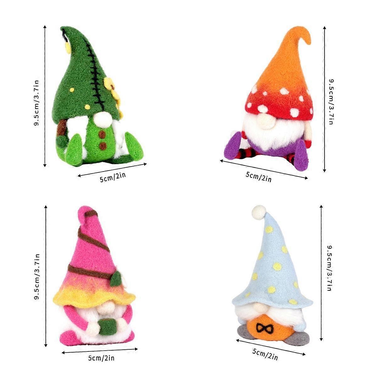 Needle Felting Kit Faceless Gnome Felt Supplies for Beginners with Felting Needles,Finger ,Felt Clo