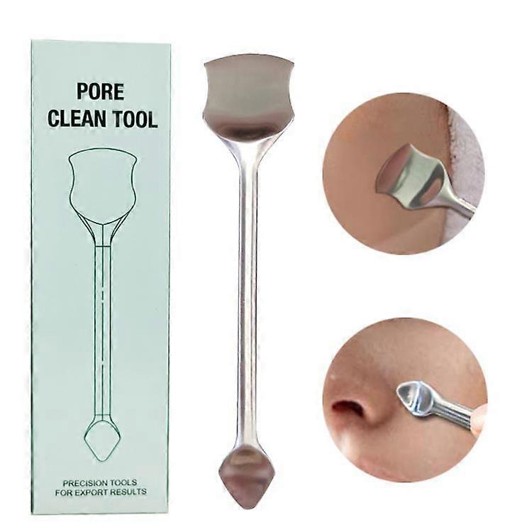 Blackhead Cleaning Tool, Pore Cleaning Tools, Stainless Steel Skin Scrubber Spatula, Pore Cleaner Face Scraper, Lightweight Skin Care Acne Extractor T