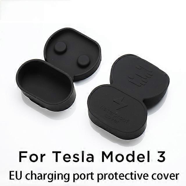 2022 New Silicone Charging Port Waterproof Dustproof Protective Cover For Tesla Model 3 Us/eu Plug - Vehicle Interior Door Panels & Parts