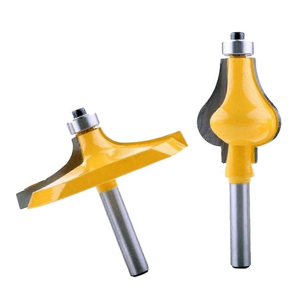 2pcs Carbide Handrail Router Bit Durable Power Tools 8mm Shank for Woodworking DIY