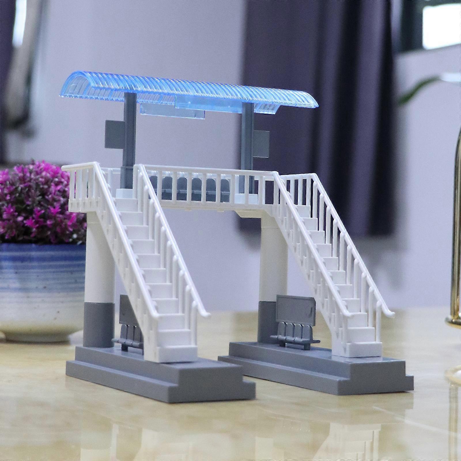 1/87 Train Station Architectural Model Simulation Railway Station, for Decor Accessory