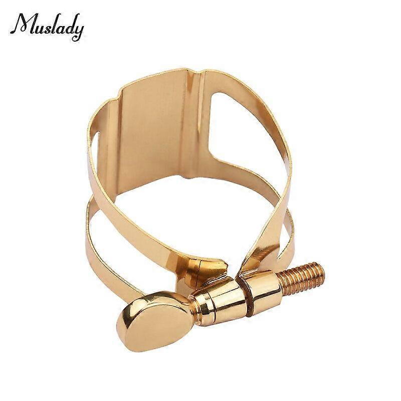 Muslady Single Screw Adjustment Alto Tenor Soprano Saxophone Mouthpiece Ligature Compact Durable Ligature for Soprano Saxophone