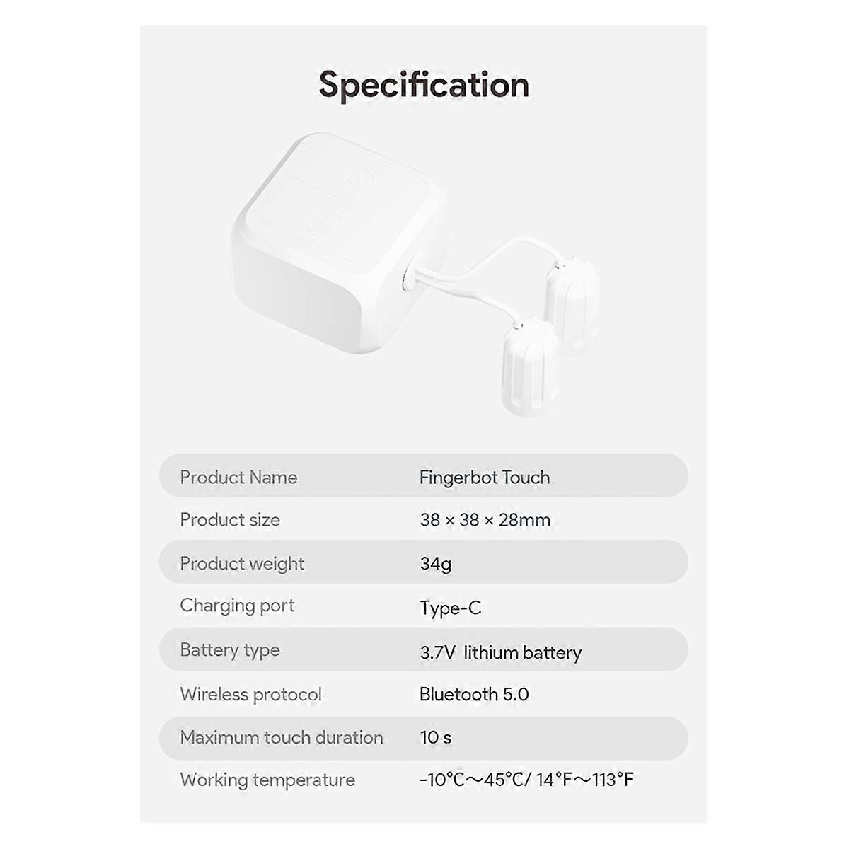 Tuya Fingerbot for Touch Screens Smart Life BLE Wireless Touch Switch Robot Remoter for Alexa Home