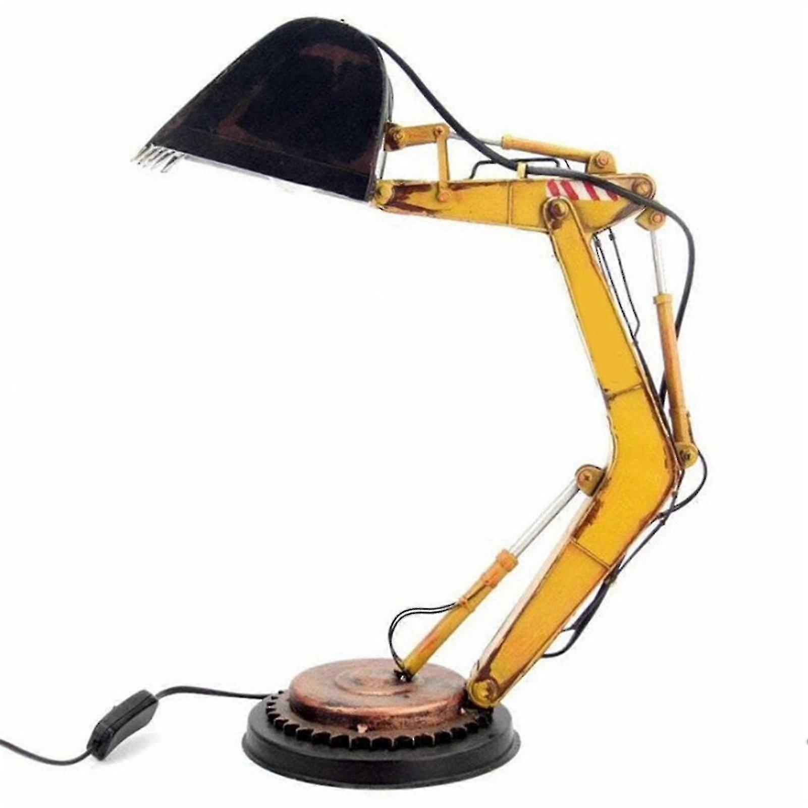 Vintage Iron Excavator Model Led Night Stand Lamp