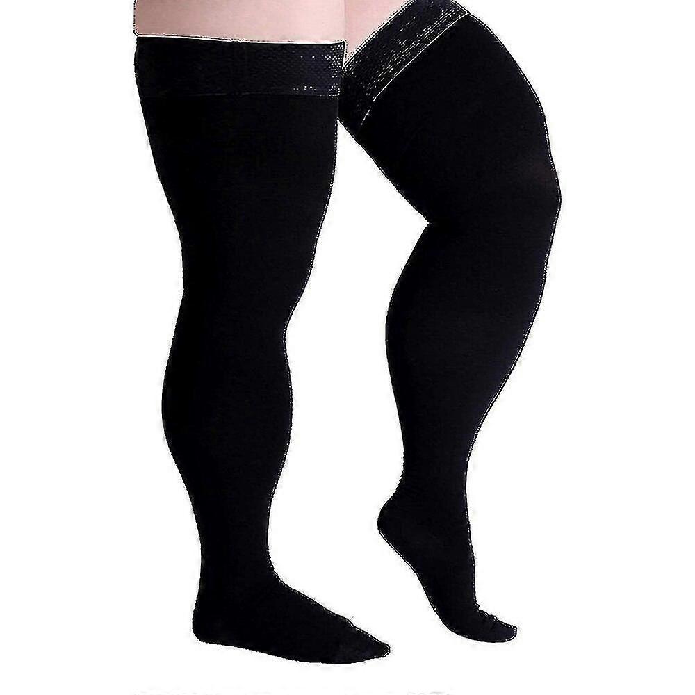 5xl 静脈瘤用特大 34-46mmhg 医療用圧縮ストッキング 女性クローズドトゥ 目盛り付き圧力太もも 高Socks_tw