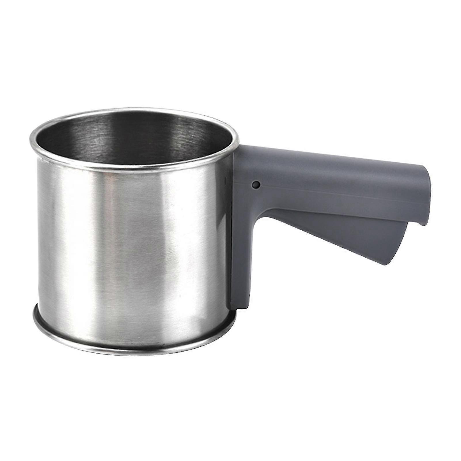 3 Cup Stainless Steel Practical Flour Sifter Fine Mesh Rustproof For Baking