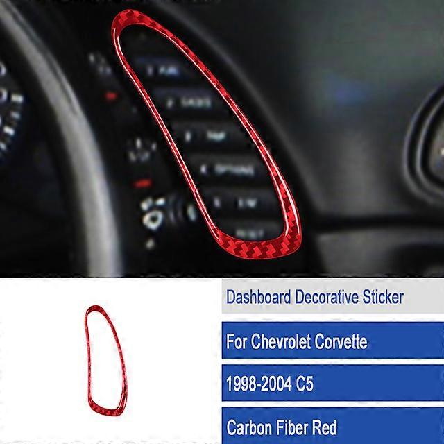Carbon Fiber For Chevrolet Corvette C5 1998-2004 Accessories Interior Trim Car Dashboard Speedometer Button Frame Sticker