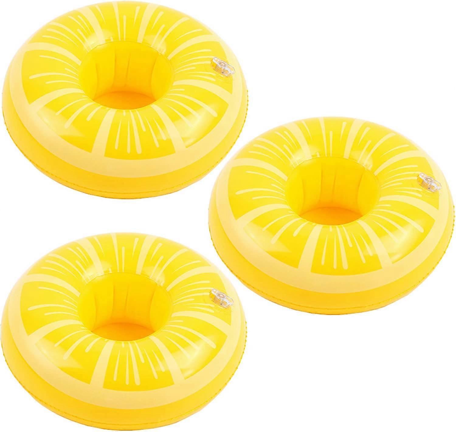 Inflatable Drink Holder 3 Pack Drink Pool Floats Cup Holders for Summer Pool Party, Variety Shape to Choose
