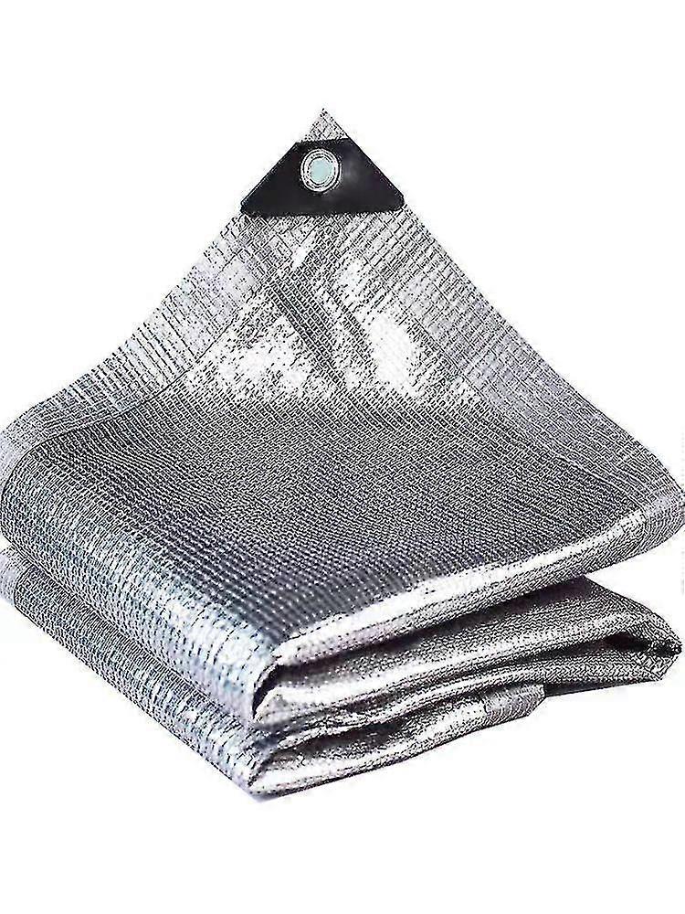 קישוט חיצוני צל רשת, כסף, חממה צל רשת, 99% בד גוון אלומינים רפלקטיבי, שמש צל להפליג עבור חניון גן בחצר האחורית פטיו, encr