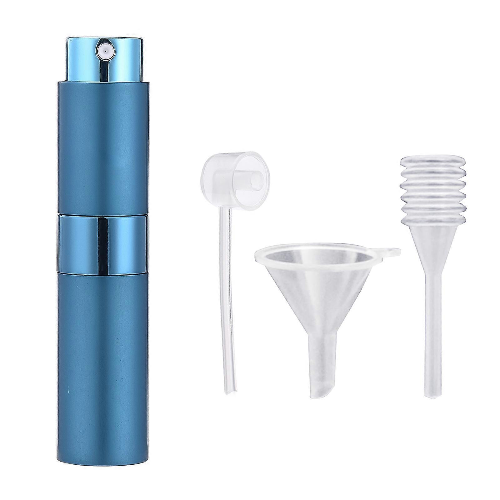 Atomizer Sprayer Rotary Perfume Bottle Aluminum Black 8ml Handy 8 Colors Optional Twist-on Design Durable Bottling