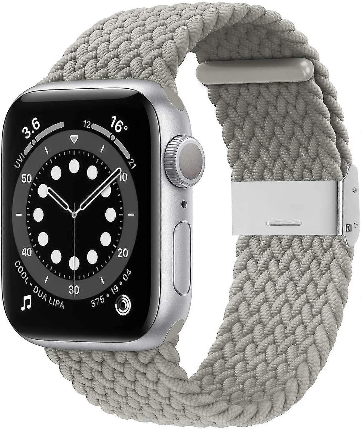 Compatible with Apple Watch iWatch Bands 38mm 40mm 41mm 42mm 44mm 45mm Women Men, Adjustable Braided Solo Loop Stretchable Elastics Sport Wristband fo