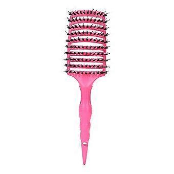 Spazzola professionale per pettine da parrucchiere - Strumento per lo styling rosa per il massaggio della testa e lo styling dei capelli