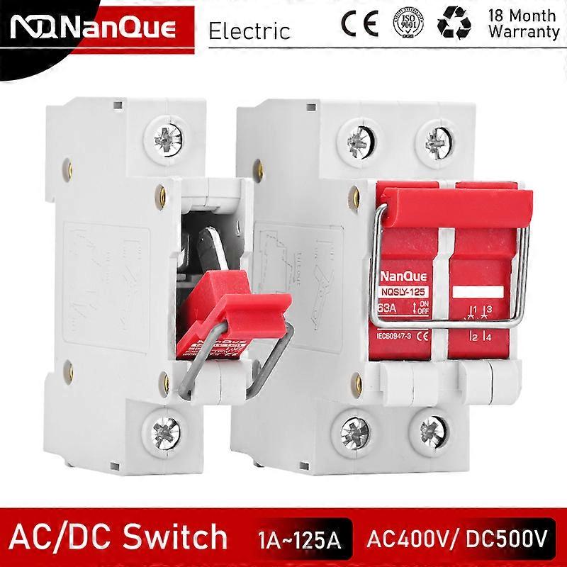 Isolation Switch AC DC Power Electric Circuit Main Switch With Hook Locked Manual AC110V 230V 380V 400V DC12V 24V 60V 63A 100Amp