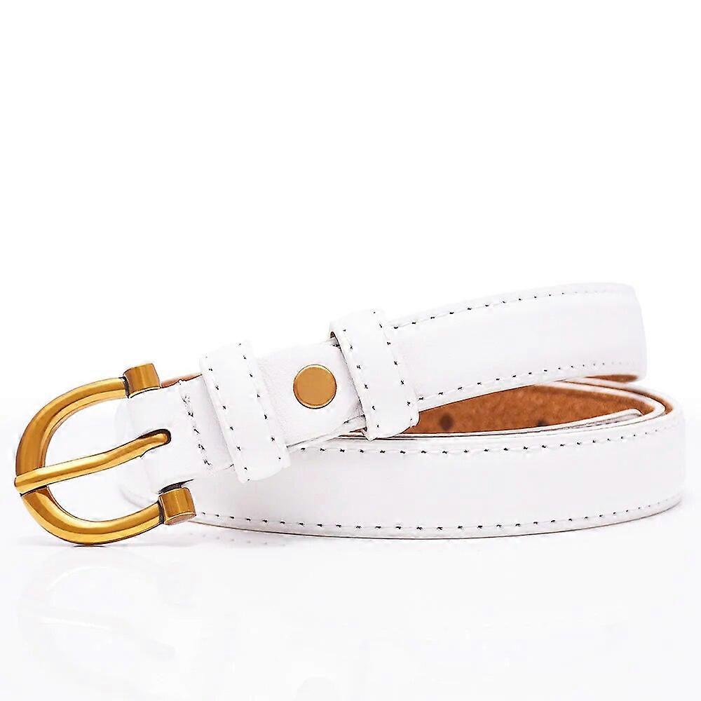 אופנה חגורות יוקרה לנשים חגורת עור מלאכותית באיכות גבוהה נקבה רצועת מותן אבזם סיכת נחושת לג'ינס בוקרת רוחב 1.8 ס"מ