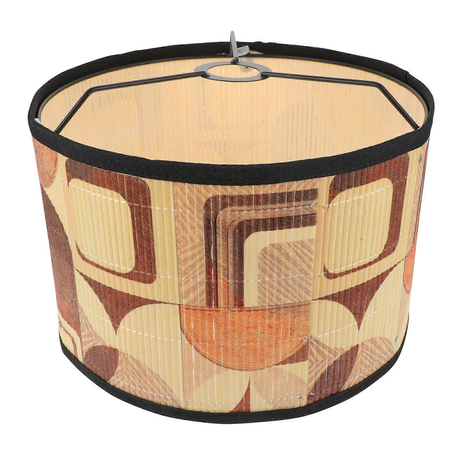 Vintage Decor Light Bulb Cage Guard Ceiling Hanging Lampshade Ceiling Lighting Shades Rattan Basket Chandelier Lamp Shade