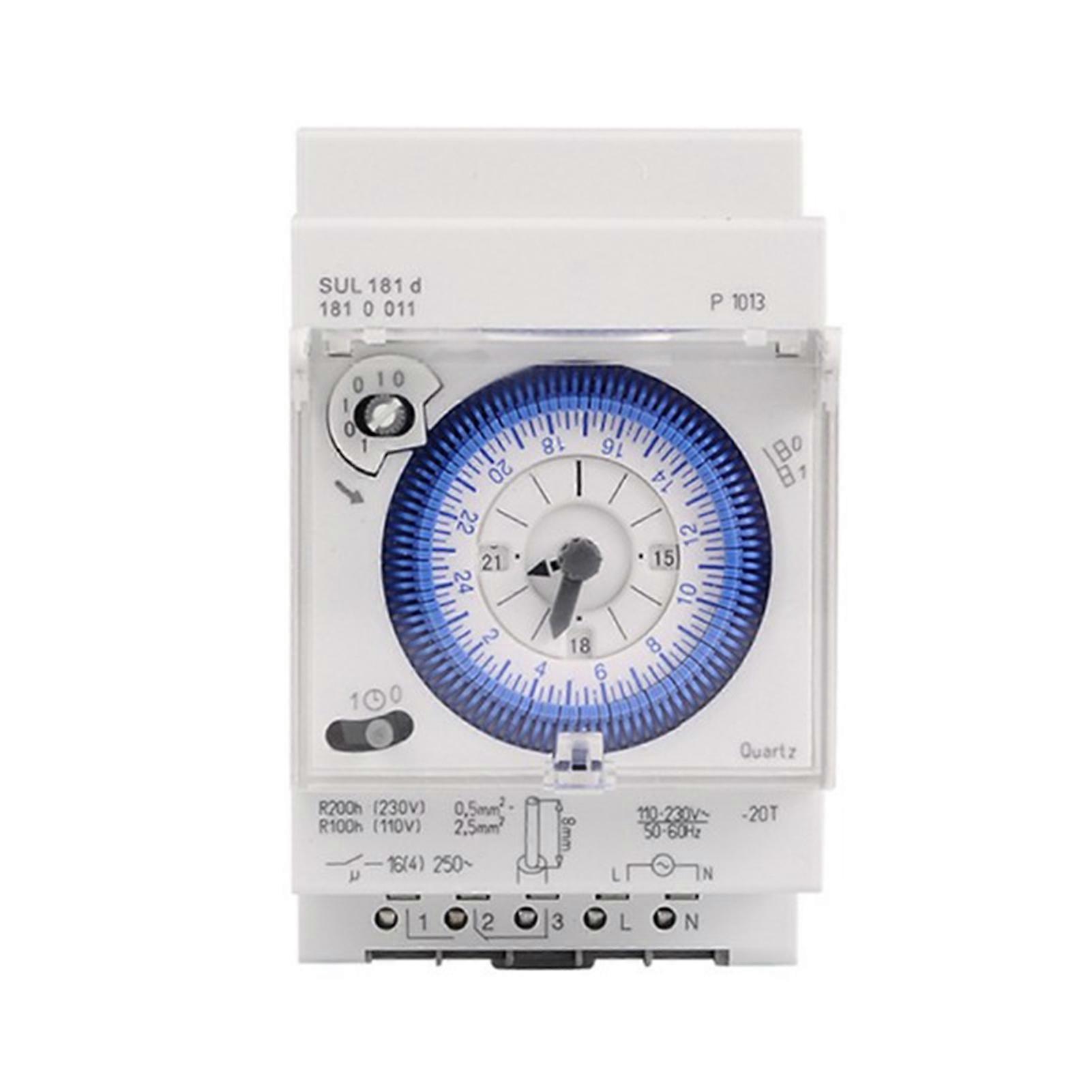 SUL181D 24 Hours 96 Times Per Day Electronic Components 15 Minutes Quartz DIN Rail Mounting Mechanical Timer Switch for Farmland