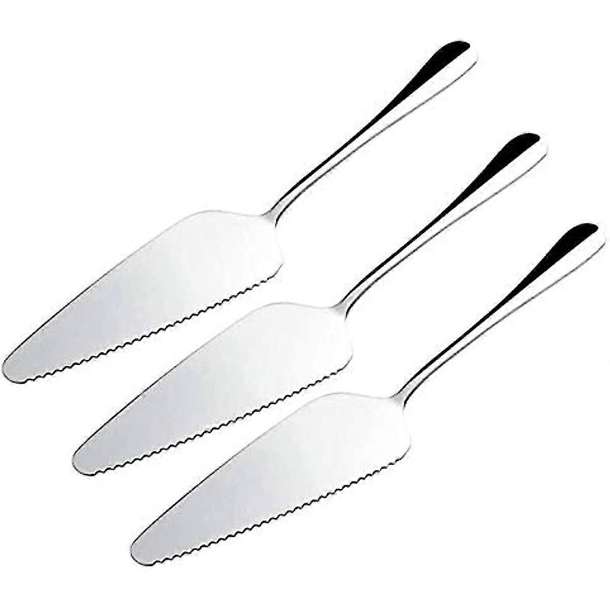 3pcs Cake Slice And Pie Server Stainless Steel Cake Slicer And Server Cake Cutter With Serrated Edges For Cake Pizza Fruit Cutting