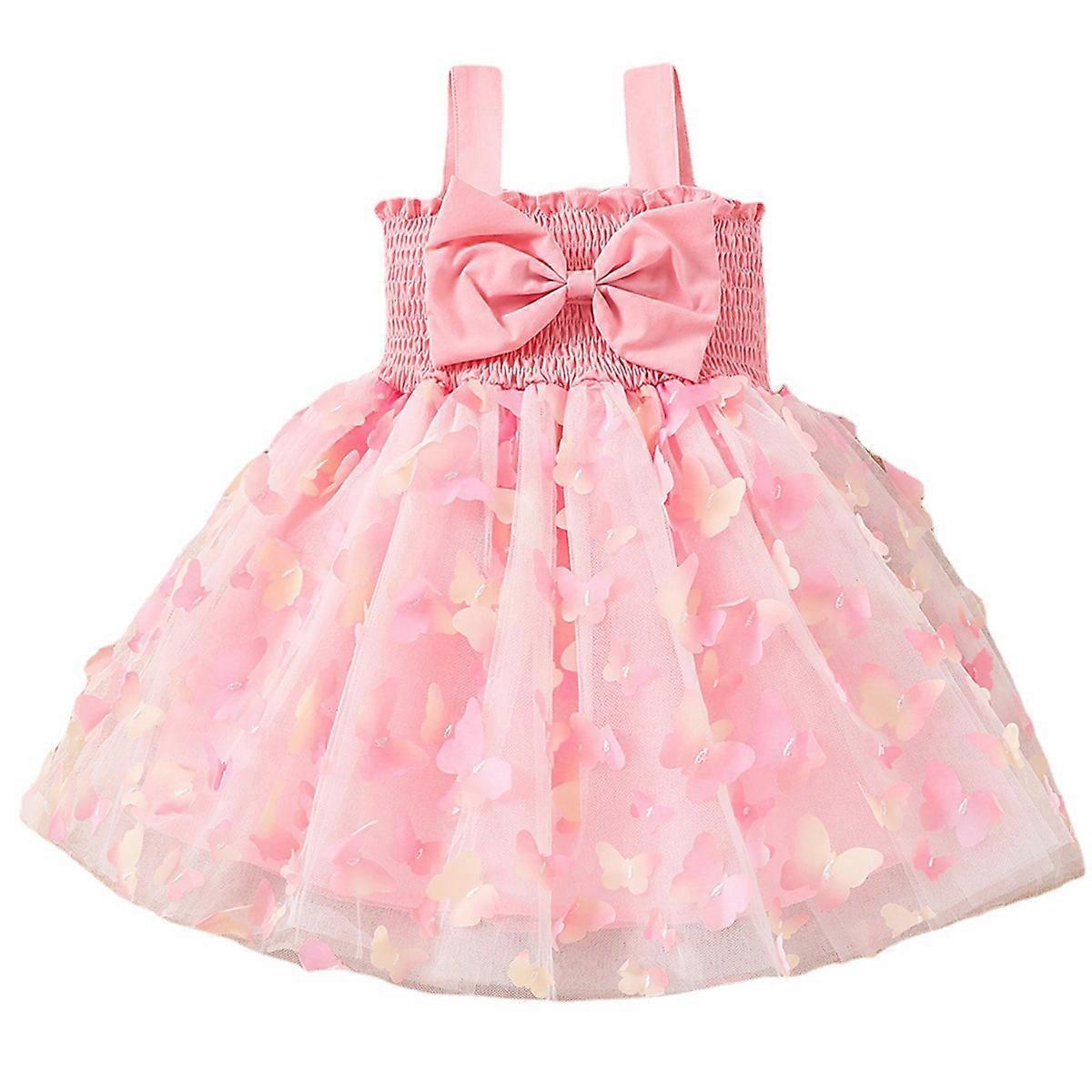 Toddler Baby Girls Butterfly Tutu Princess Dress, Tulle Sundress for Wedding Party
