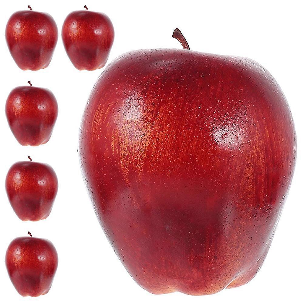 6 Pcs Home Decorations Lifelike Apples Apples Models Foam Fruits Artificial Fruits Lifelike Fruits Simulation Apples
