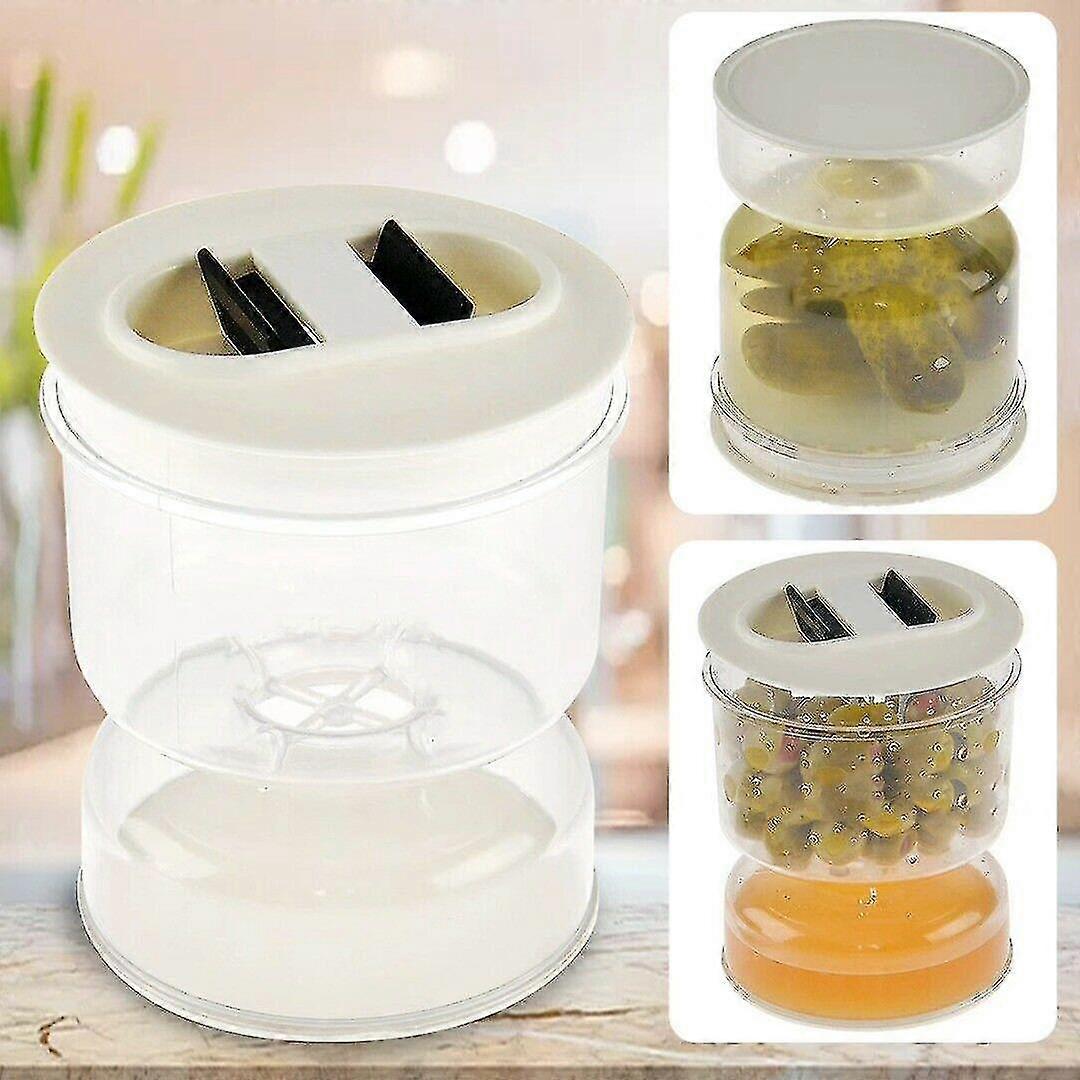 Pickles Jar Dry And Wet Dispenser Pickles And Olives Hourglass Jar Container