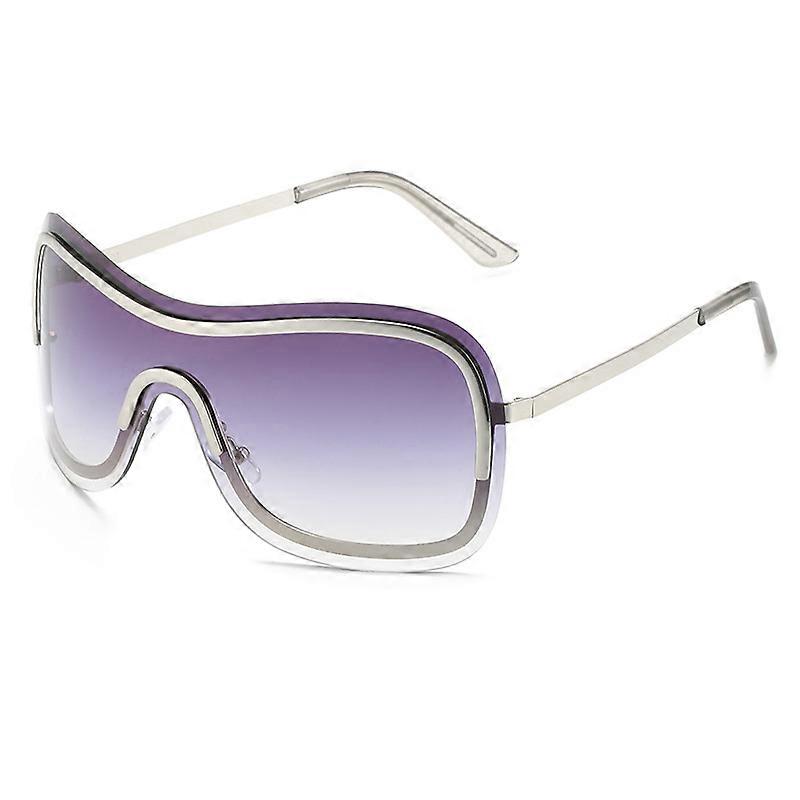 Y3K Sunglasses Silver Frame Gradient Gray