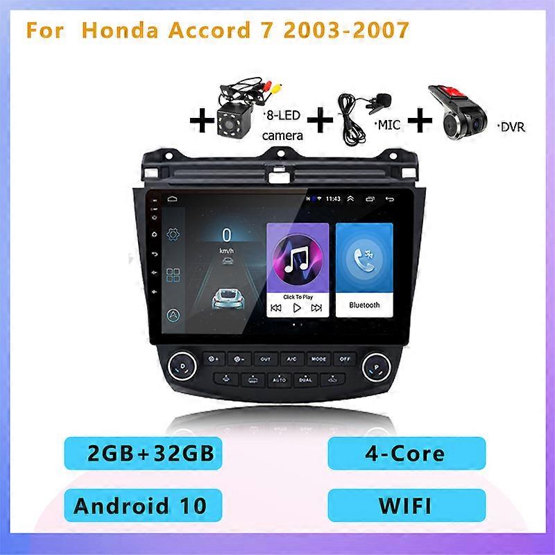 2din Android 10 car radio multimedia video player Carplay Auto GPS navigation no dvd for Honda Accord 7 2003 2004 2005 2006-2008
