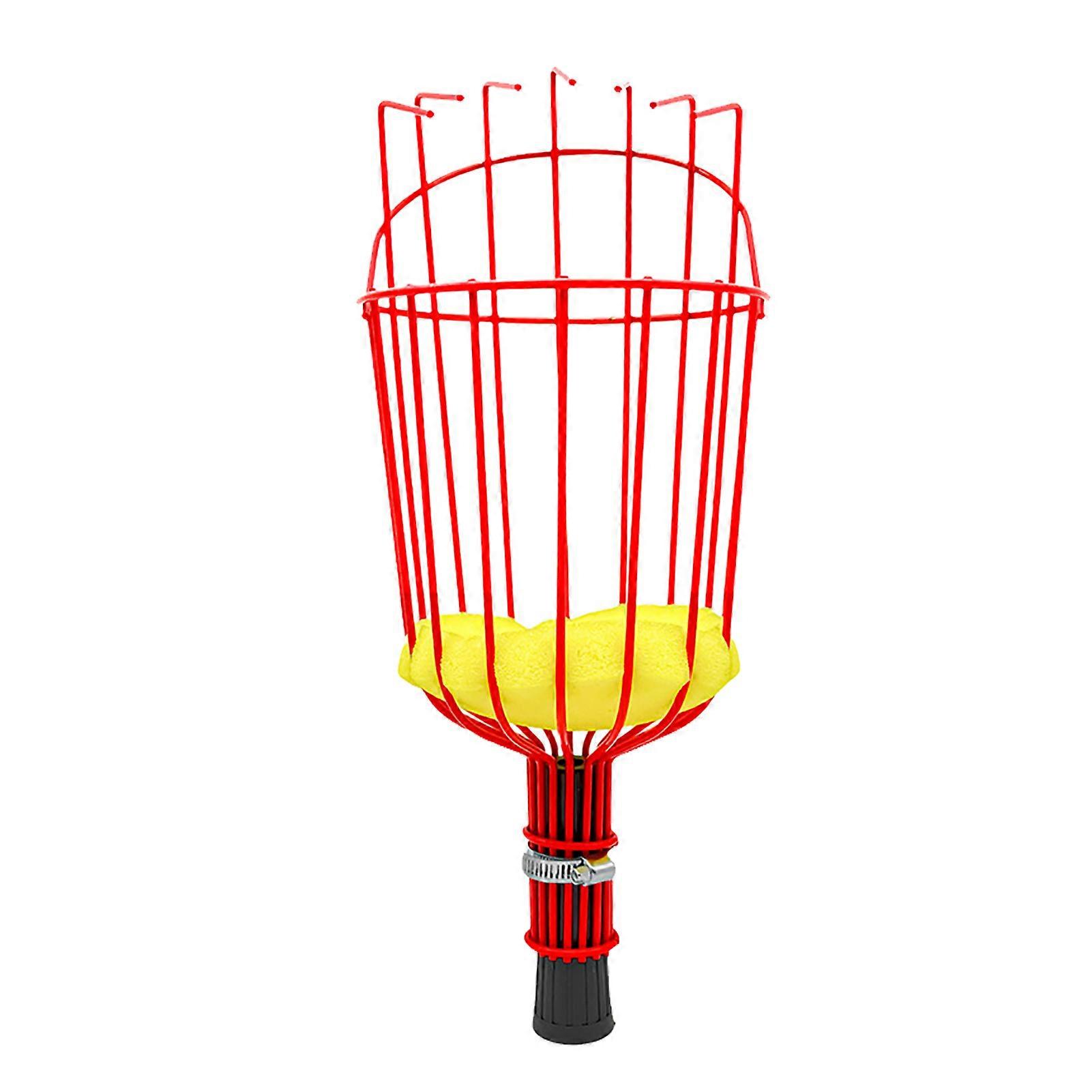 Red Color Fruit Catcher Tool - Fruit Picker Basket for Avocado, Acorn, Lemon, Pear, Mango