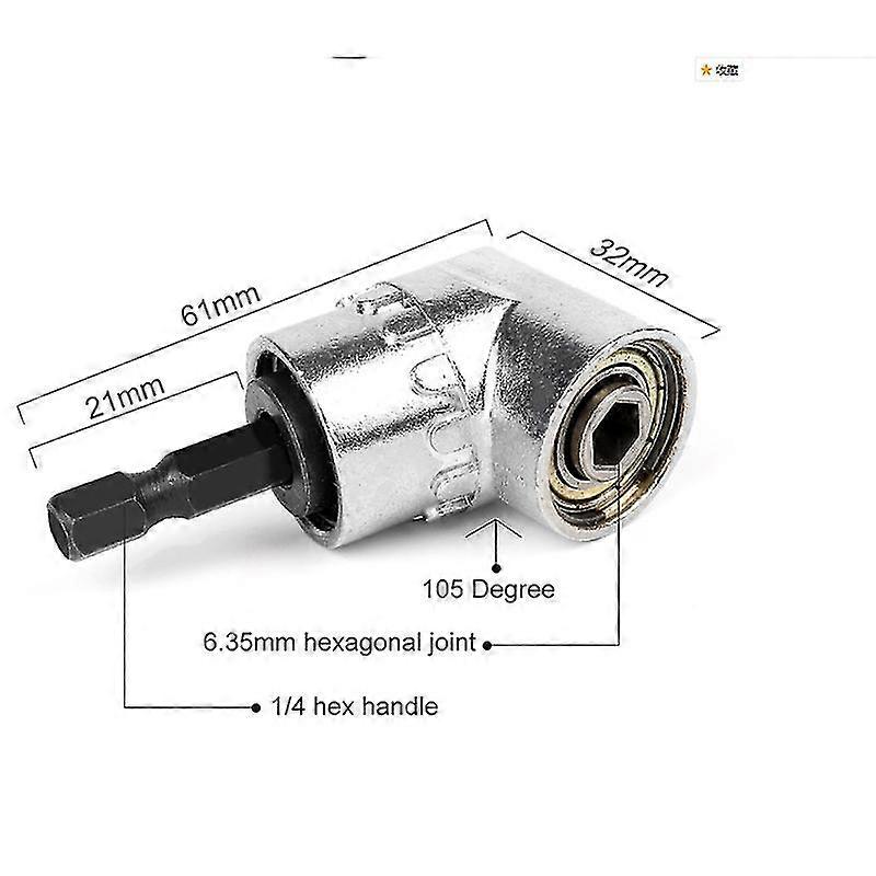 Hex Bit 105 Degree Angle Screwdriver Socket Holder Adapter Adjustable Bits Drill Angle Screwdriver Batch Head No A Set