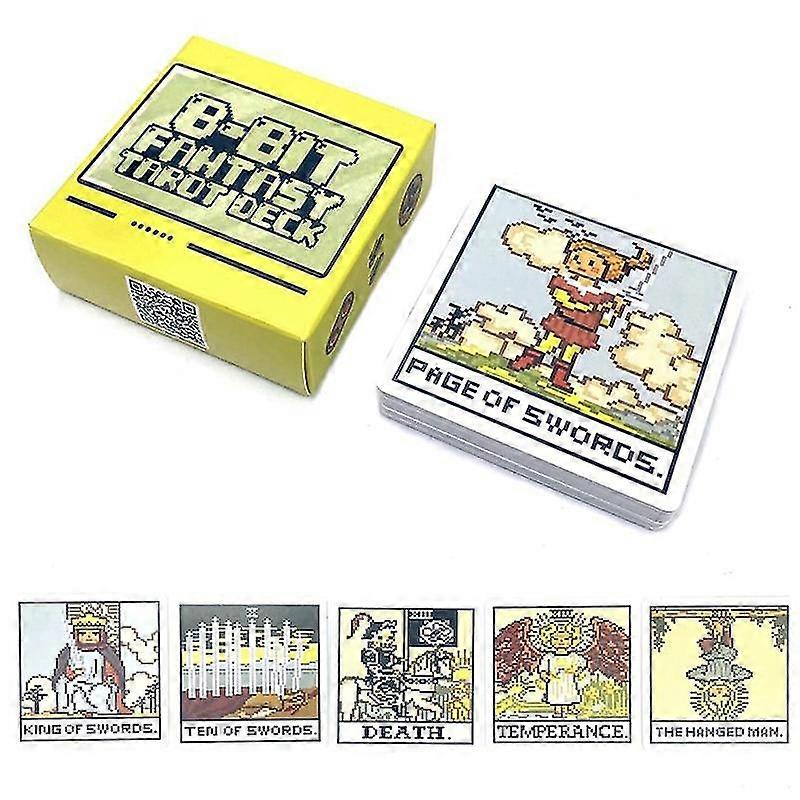 8 Bit Fantasy Tarot Deck Card Prophecy Divination Family Party Board Fortune Telling Game Beginners Card