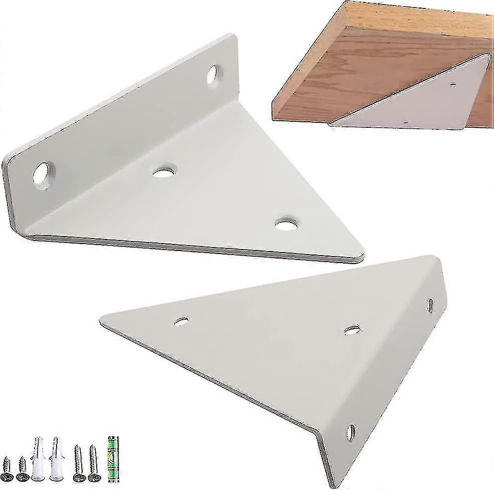 2pcs Floating Shelf Brackets, Floating Shelf Brackets, Wall Shelf Bracket, Heavy Duty Metal Shelf Bracket, Steel Wall Shelf Bracket For Diy Shelves