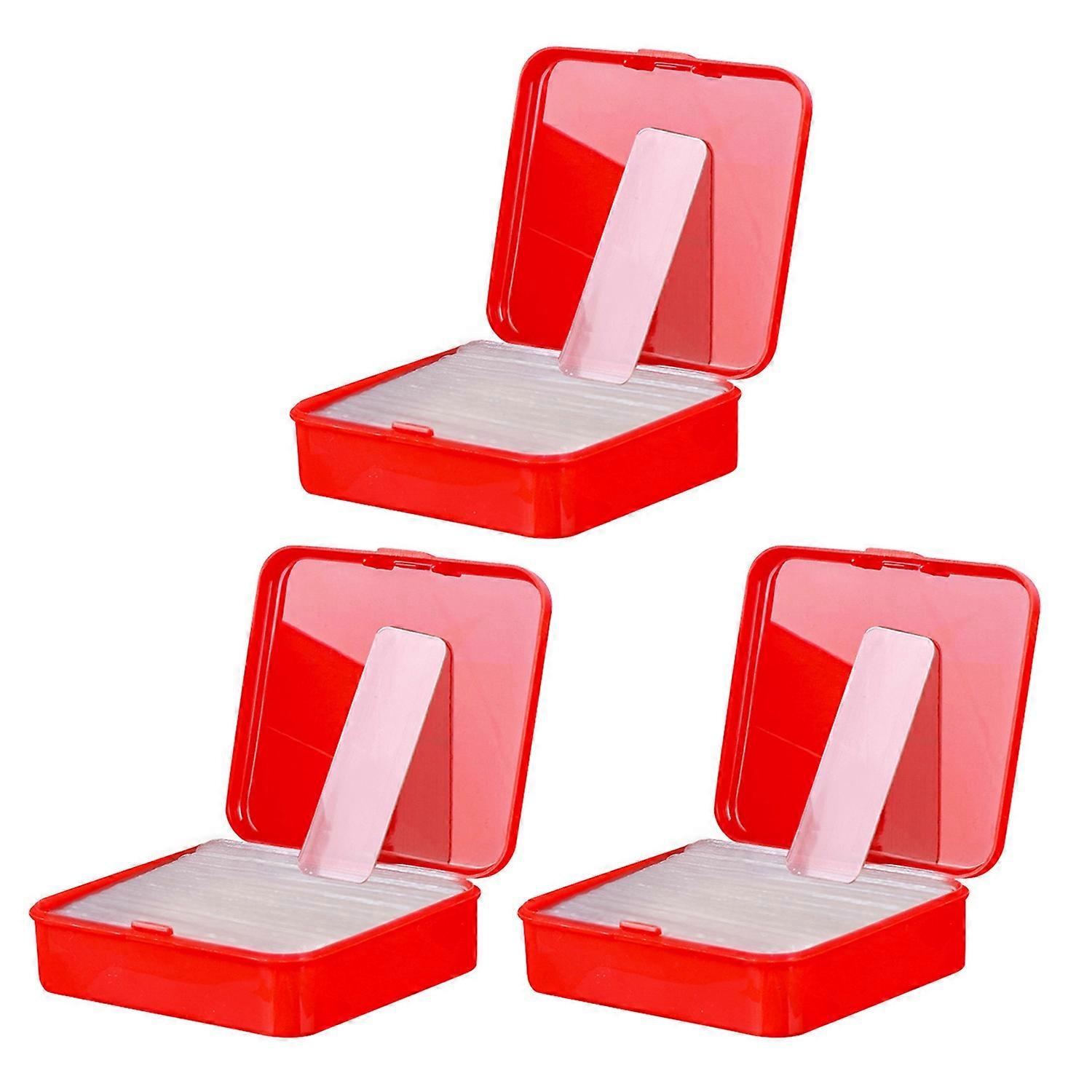 3 Boxes 60Pcs/Box Double-Sided Tape Each Easy Peel Clear Adhesive Rectangle Sticker Pad Strong