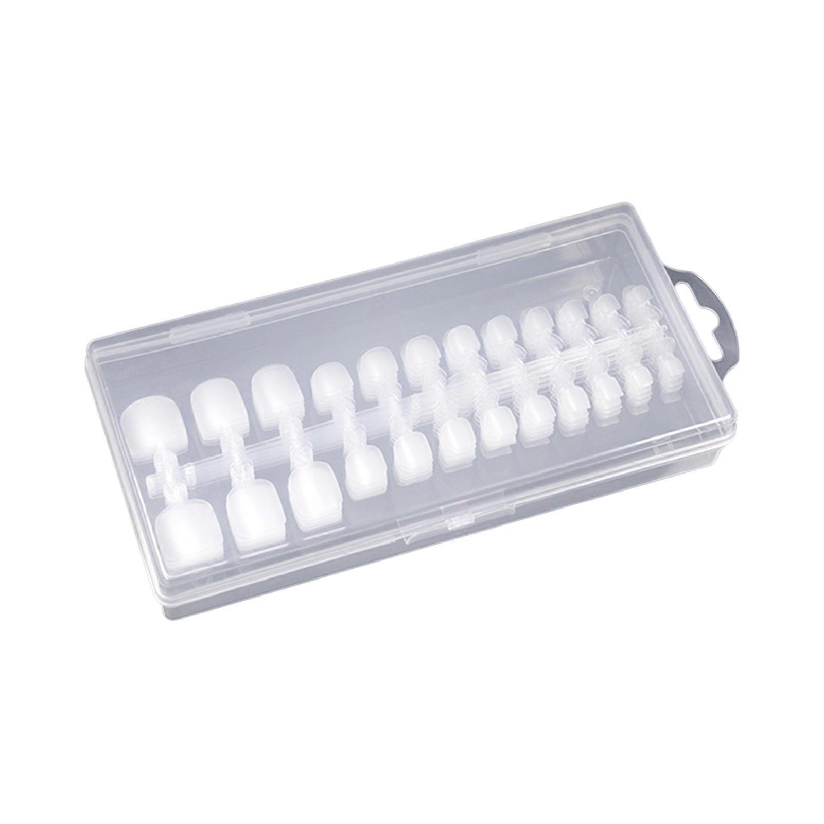 240/504 Pcs DIY Pedicure Patches Square Toe Nail Tip Press on Full Cover False Toenail Extension Kit Clear Matte Fake Nails for Salon And Beauty Parlo